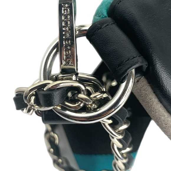 Steve Madden Turquoise and Leopard Crossbody Bag - Picture 6 of 9